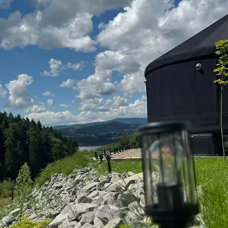 Luxussátor Mucharskie Echo Jurta & Sauna Z Widokiem Na Jezioro Dabrowka (Wadowice)